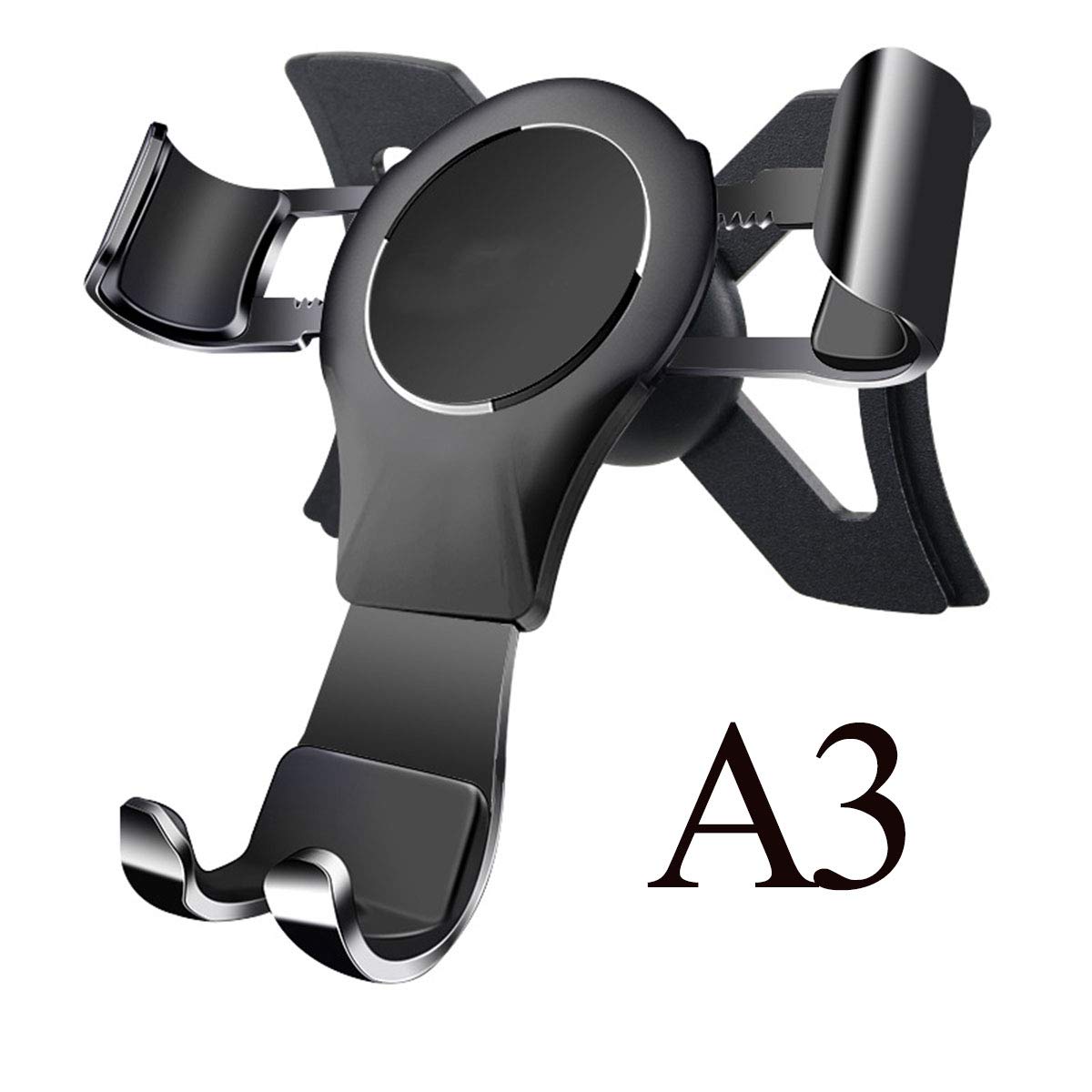 NewTH Phone Holder for Audi A3 8V, 360° Rotation Gravity Auto Lock Stable No Jitter Easy Mount Aluminum Alloy Car Mobile Phone Stand Mount for Audi A3 8V S3, Year 2014 to 2019