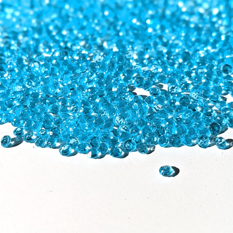 10,000 Scatter Crystals Wedding Rhinestone 2.5mm Gem Beads Diamante Acrylic Stones Table Confetti Centrepiece Decorations Decor Prom Event (Blue)