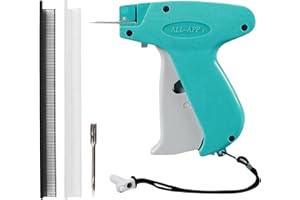 LAUHUW Tagging Gun Kit,Fine Stitch Tool Mini Stitch Gun for Clothes,Quick Stitch Sewing Gun With1500 Black and 1500 White Fasteners One Replacement pin