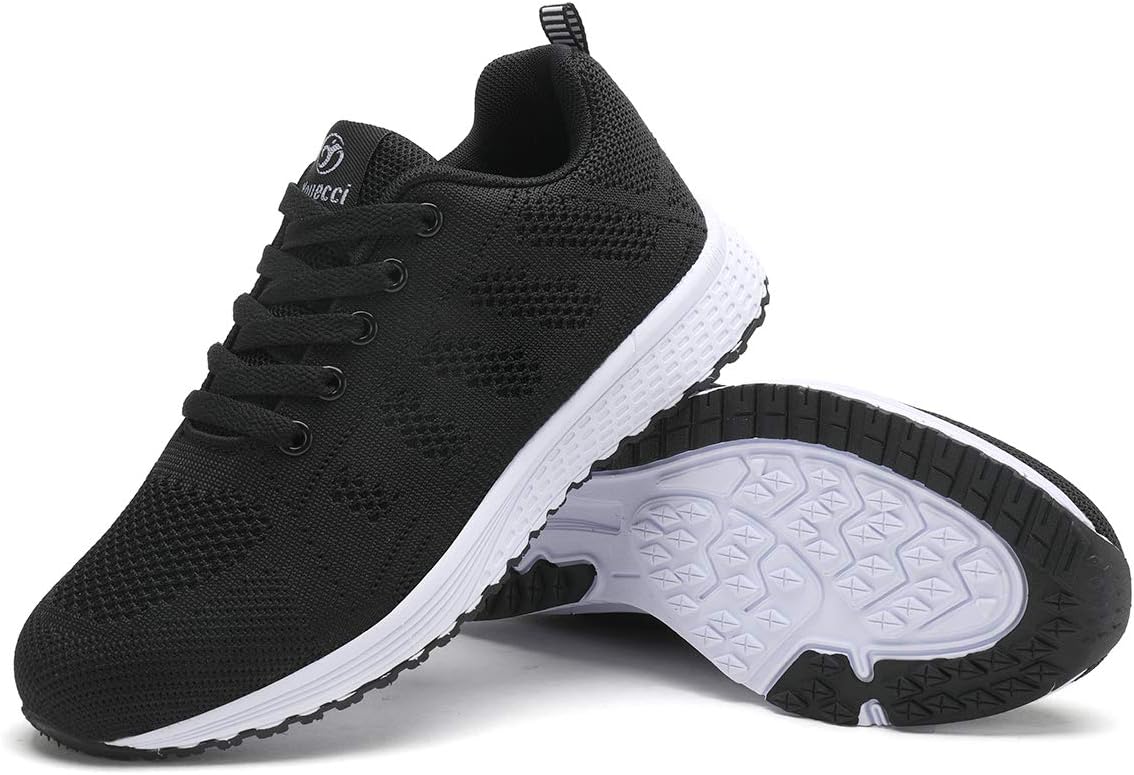 Women Lightweight Walking Shoes Ladies Lace Up Sneakers Mesh Go Running Trainers Low Top Breathable Athletic Walk Gym Shoes Sport Run