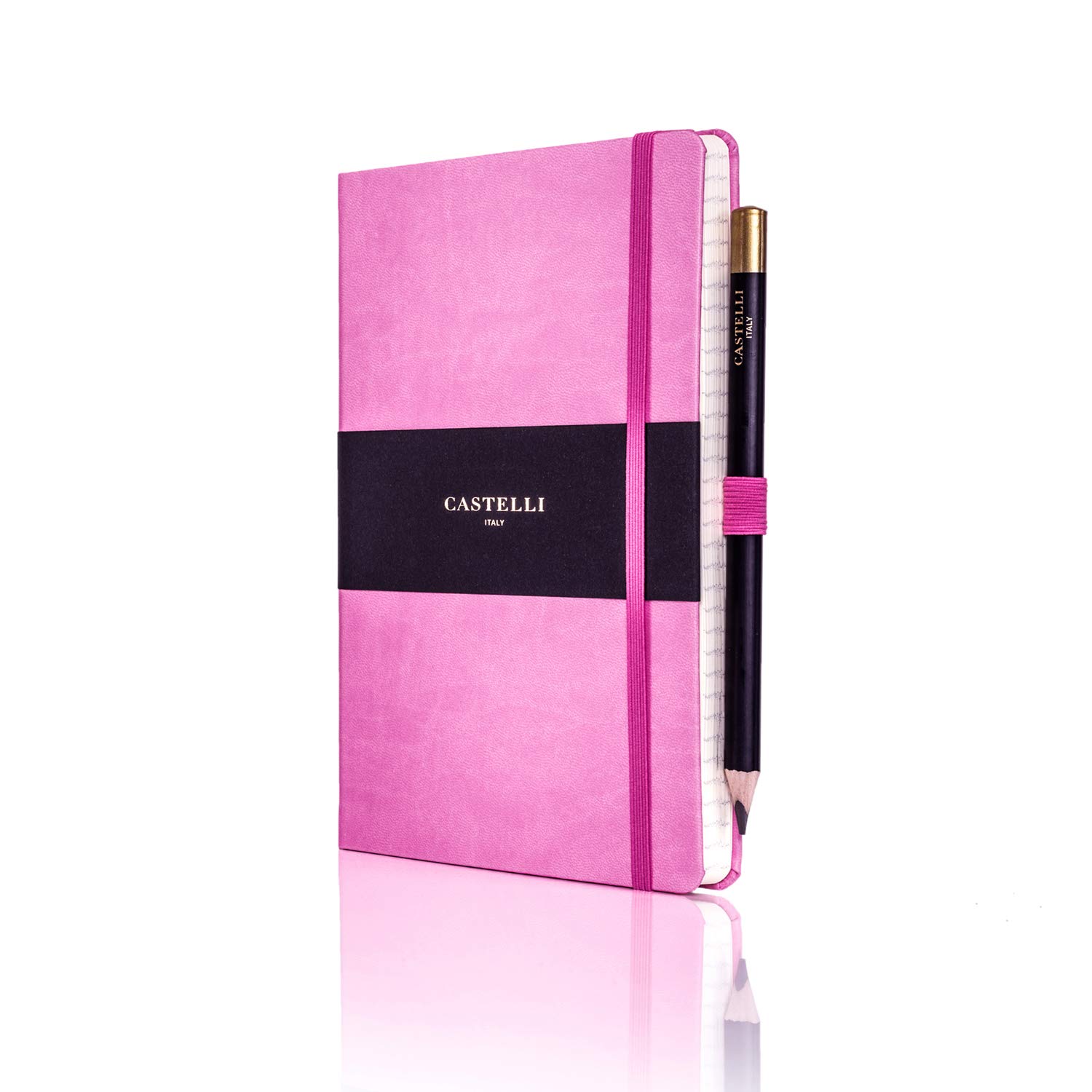 Castelli RQ24/25-444 Medium Lined Ruled Tucson Notebook - Pink