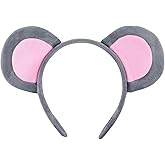 DaliDali Animal Ears Headband for Halloween Festival Party Cosplay, Animal Headbands Suit for Most People - Mouse Ears Headband For Adult Fashion Hairband for Makeup Face Washing