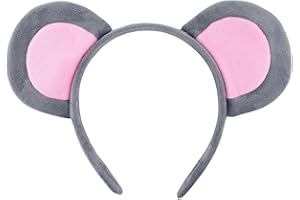DaliDali Animal Ears Headband for Halloween Festival Party Cosplay, Animal Headbands Suit for Most People - Mouse Ears Headband For Adult Fashion Hairband for Makeup Face Washing