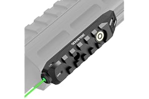 SOLOFISH Picatinny/MLOK Mounted Green/Red/Blue Laser Sight, Magnetic Rechargeable, (Laser Output is <5mW, Class IIIA)