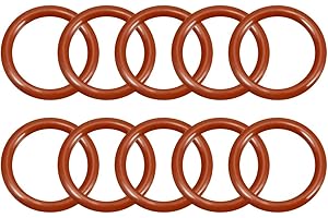 uxcell Silicone O-Ring, 19mm OD, 14.2mm ID, 2.4mm Width, VMQ Seal Ring Gasket, Red, Pack of 10