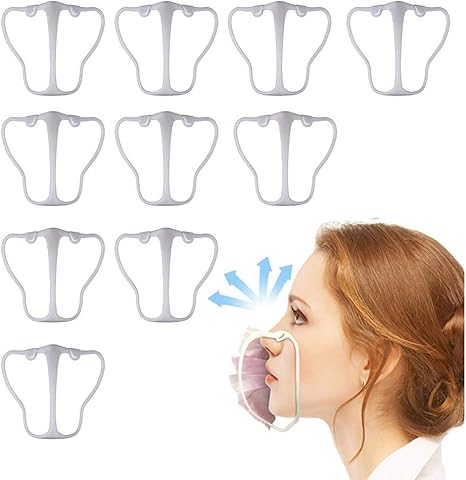 Amazon Co Jp 日用品 マスクフレーム 10 50枚 柔らかい 通気性 超快適 メイク キープ フレーム ひんやりプラケット 鼻筋クッション 口鼻 メイク崩れ防止 マスクブラケット シリコン素材 高温耐性 折り畳み可能 Size 10pcs ホーム キッチン
