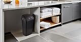 Easy Shopping 60L Swing Bin Black with Curved Lid Plastic Dustbin view 7