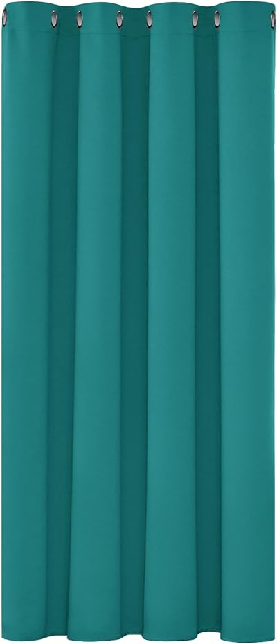 Deconovo Turquoise Room Darkening Eyelet Curtain Panel 132x138cm