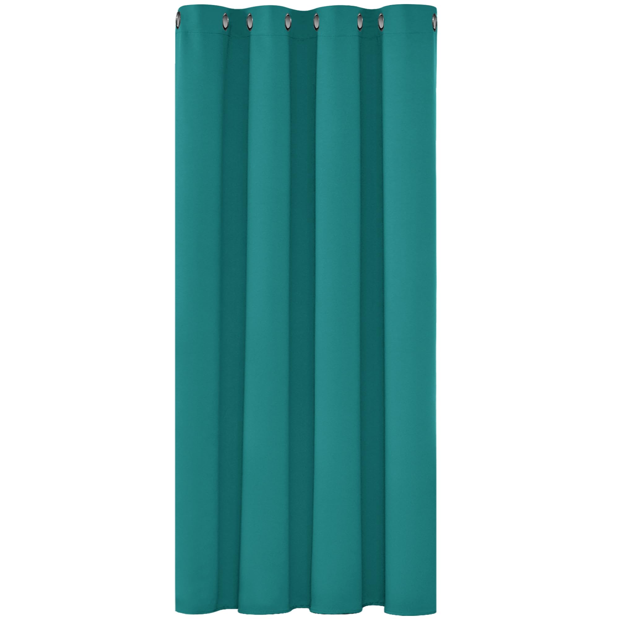 Deconovo Solid Short Blackout Curtain Eyelet Thermal Insulated Small Window Curtain for Bedroom 52"x 54" Turquoise 1 Panel