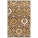 Superior Indoor Area Rug, Jute Backed, Modern Oriental Floral Damask Floor Decor for Office, Living Room, Bedroom, Entryway, Dining/Kitchen, Hardwood, Augusta Collection, 8' x 10', Red