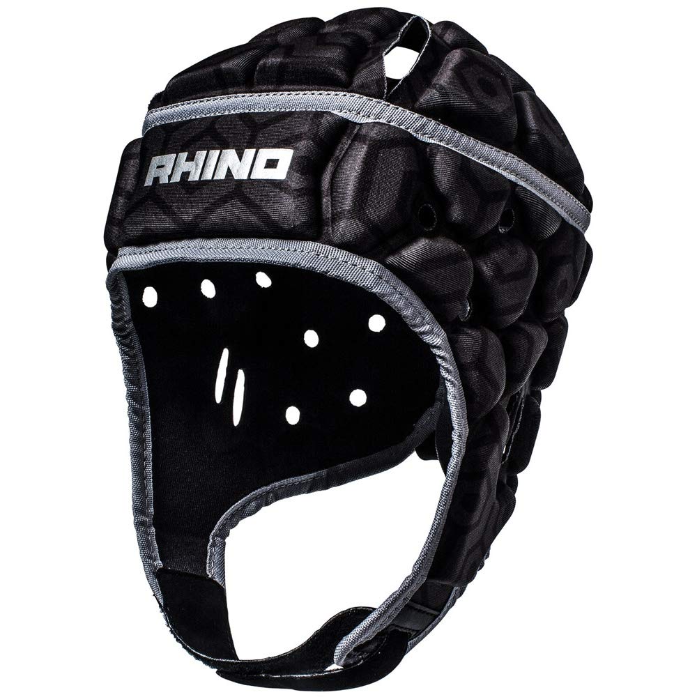 Rhino Pro Rugby Headguard, Black, Medium