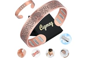 Cigmag Copper Bracelet for Men, with Powerful 9X 5000 Gauss Magnets, Adjustable Solid Pure Copper (Celtic Lotus Life Tree)