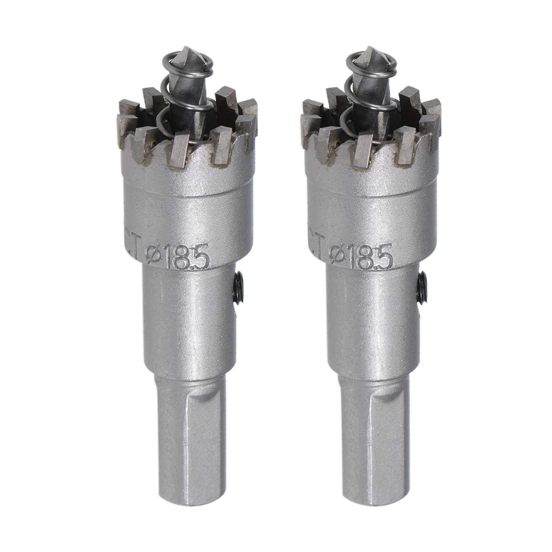 sourcing map 18.5mm Carbide Hole Cutter, Hole Saws for Stainless Steel Sheet Metal, High Density Carbide Tooth, 2pcs