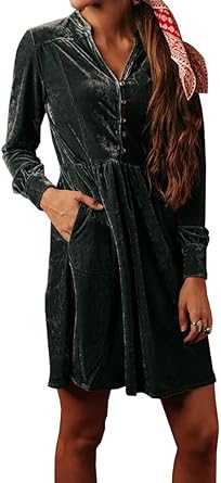 velvet dress with pockets