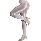 LECHERY Lustrous Silky Shiny 40 Denier Women's Tights, Semi-Sheer High Waist Pantyhose Stockings