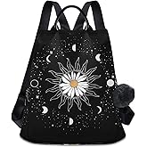 ALAZA Daisy Flower Sun Moon Backpack Purse for Women Anti Theft Back Pack Fashion Shoulder Bag