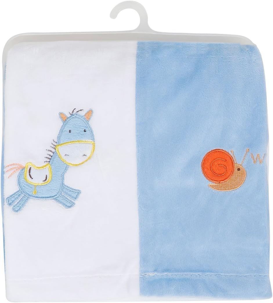 KASSY POP CURATED JUST FOR YOU 2 Tone Fleece Multipurpose Blanket Wrapping Sheets Swaddles (Blue)