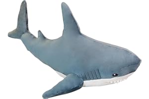 Giant Shark Pillow Soft, Shark Pillow ，Birthday for 。Perfect Stress Relief for Women. (32 inch Blue)