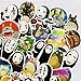 Water Bottle Stickers Cute Cartoon My Neighbor Totoro No Face Man Anime Laptop Stickers Waterproof Skateboard Pad MacBook Snowboard Car Bicycle Luggage Decal 26pcs Pack (No Face man)