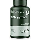 HMS Nutrition Resveratrol 1400 mg per Serving — 120 Vegan Capsules | High‑Potency Trans‑Resveratrol with Acai, Grape Seed & Green Tea | Antioxidant, Cellular & Heart Support