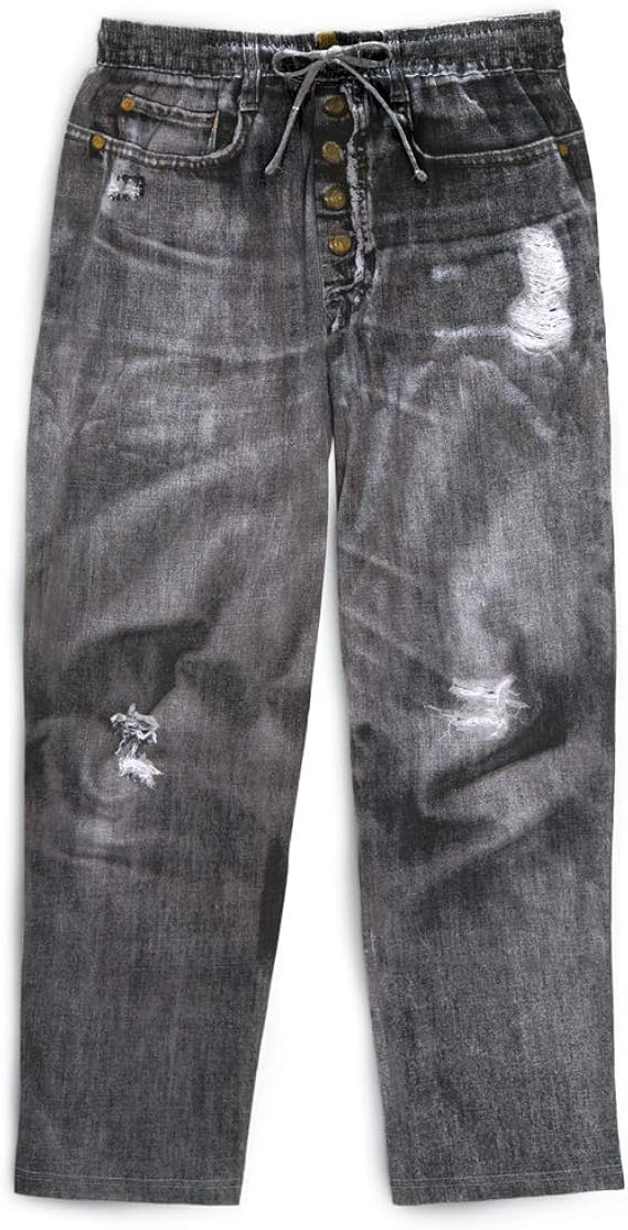 faux denim lounge pants