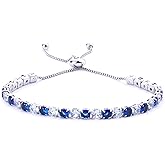 WINDALY Tennis Bracelet with Zirconia Stones, 18K Gold-Plated Adjustable Chain – Women's Jewelry for Weddings, Parties & Gifts (Adjustable Clasp)