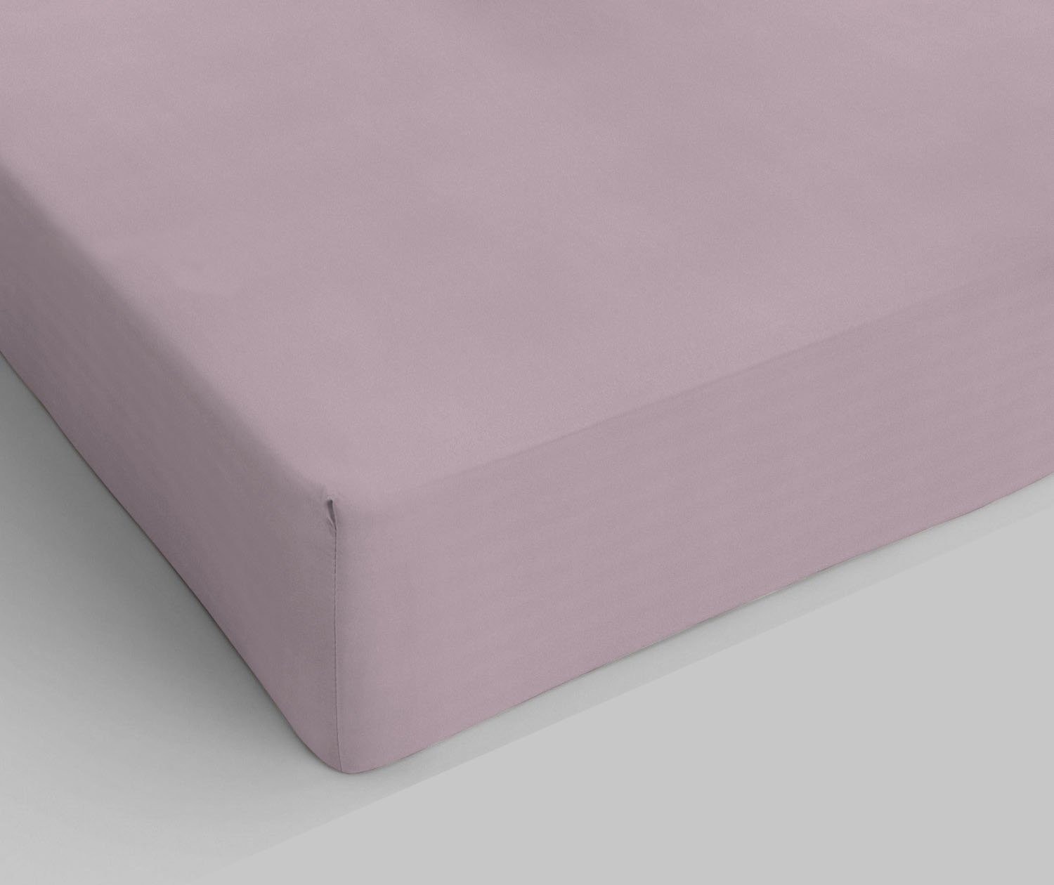 Italian Bed Linen Max Color Fitted Sheet with Corner, Antique Pink, Small double