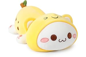 Onsoyours Cute Kitten Banana Cat Plush Toy Stuffed Animal Kitty Soft Banana Plushie Pillow for Kids (Banana Cat, 12")