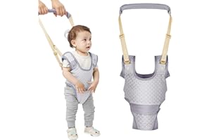 Huifen Baby Walking Harness, Handheld Kids Walker Helper with Detachable Crotch Adjustable Walker Harness Assistant Belt Baby Learning Walk Toddler Infant Walker 9-24 Months (Breathable Purple)