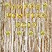 UTOPP 2 Pack Foil Fringe Curtains Photo Backdrop Party Decorations, 3ft x 8 ft Shiny Metallic Tinsel Party Door Curtain Photo Booth Props for Birthday Wedding Party Decor (gold champagne)
