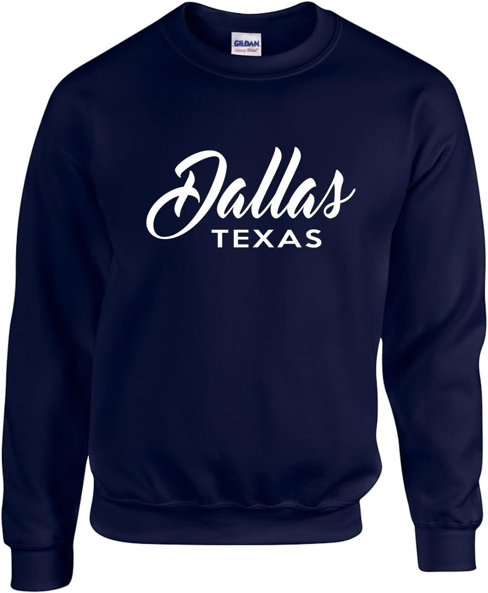 Signature Depot Unisex Funny Crewneck (Dallas Texas (City State) Sweatshirt