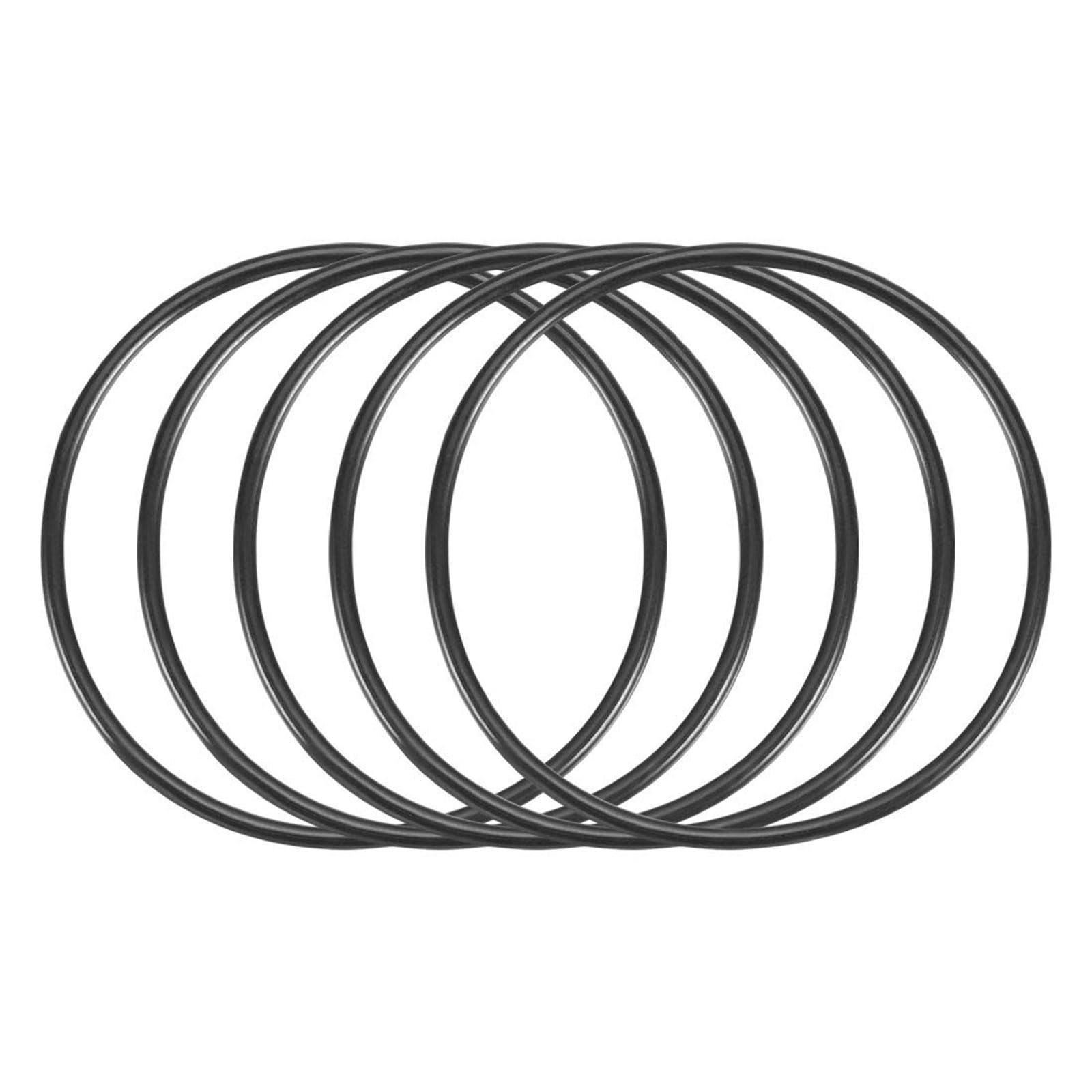 TOP-VIGOR 50Pcs Nitrile Rubber O-Rings, 45mm OD 42mm ID 1.5mm Width Metric Sealing Gasket, Rubber Washers O Rings Spacers for Faucet Plumbing Automotive Repair, Black