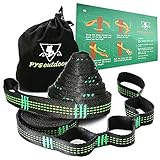 XL Hammock Straps Set PYS Outdoor Combined 20Ft Long, 32 or 40 Loops,2000LBS Breaking Strength,100% No Stretch Polyester,Tree Friendly,Quick&Easy Setup Best Suspension System