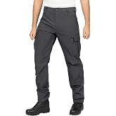 Flyplus Men's Tactical Cargo Pants with Adjustable Cuffs | Waterproof, 4-Way Stretch with 7 Pocket, Lightweight, Quick-Dry for Hiking, Work, Camping