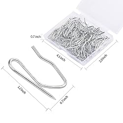 1.2 Inches Curtain Hooks, Sopito 58pcs Metal