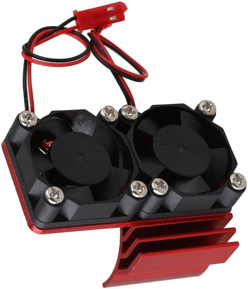 Yiguo Aluminum 540 550 Motor Heatsink with Double Fans N10108 for RC 1:10 Car Red