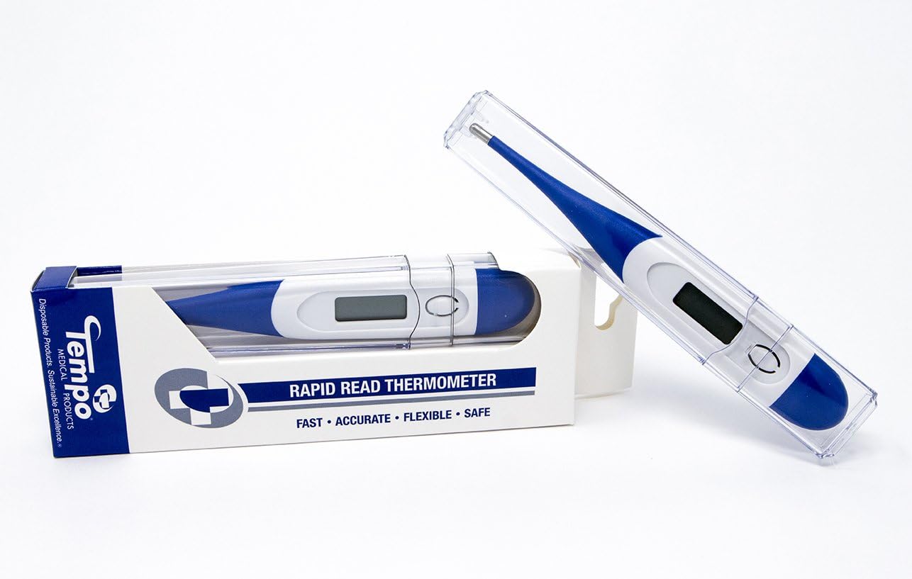 Digital Thermometer, Flexible Tip, LCD Display