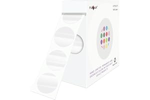 PARLAIM 0.75 inch Round Clear Circle Dot Sticker, 1000pcs Transparent Adhesive Label for Envelope, Cosmetic Box, Gift Bag, Translucent Wafer Package Seals
