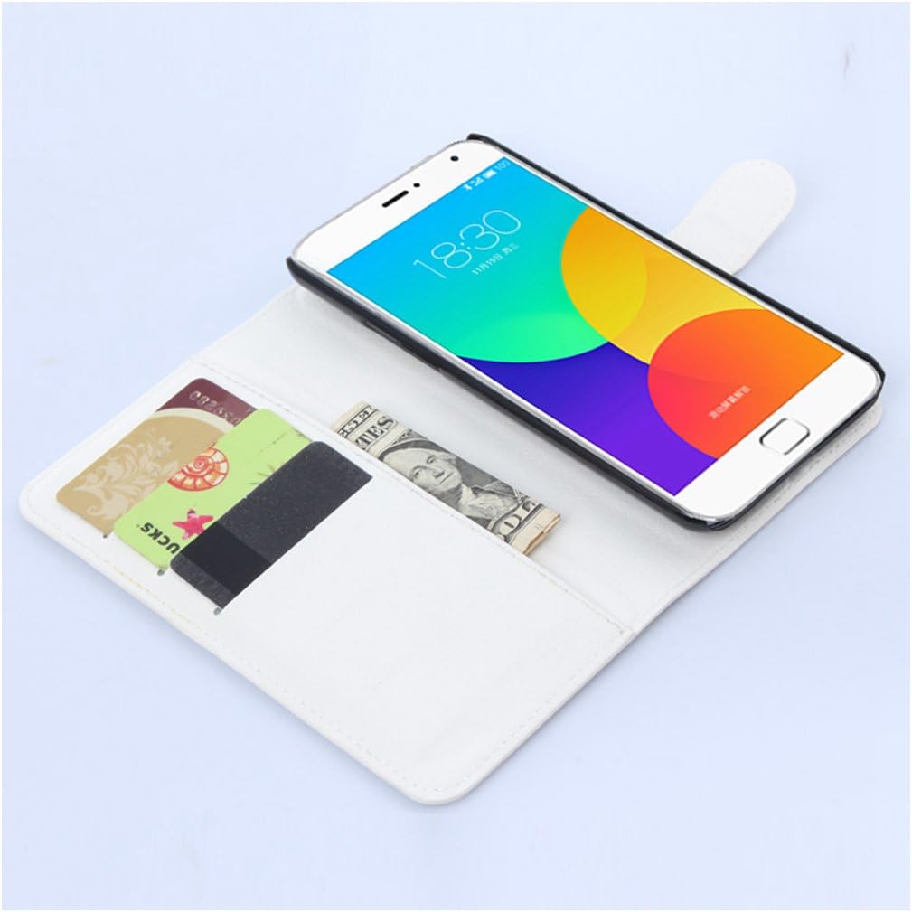 MEIZU MX4 Pro Wallet Case, Premium PU Leather Flip Folio Wallet Case with Card Slot, Stand Holder and Magnetic Closure [TPU Shockproof Interior Case] Compatible with MEIZU MX4 Pro