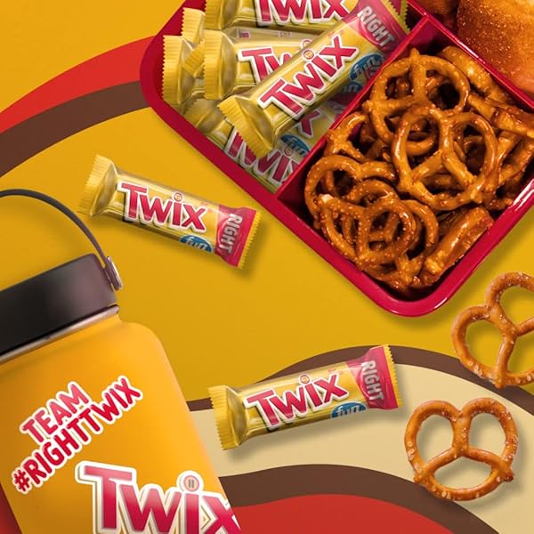 TWIX FUN SIZE CARAMEL COOKIE MILK CHOCOLATE CANDY BARS INDIVIDUALLY WRAPPED PARTY CANDY CHOCOLATE BARS, 18.28 OZ JUMBO BULK BAG