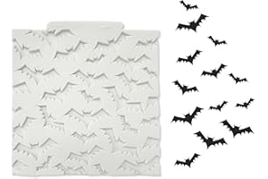 BEZANU Mini moules en résine d'Halloween en forme de chauve-souris en silicone pour décorations de gâteaux, bonbons, chocolat