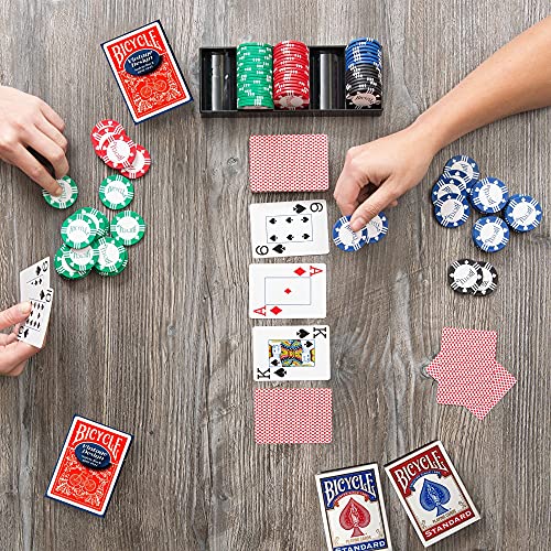 Poker-Chips-and-Card-Set-A-Casino-Equipment-for-Your-Poker-Table-Set-up-Anywhere-Contains-Bicycle-100-Clay-Poker-Chips-with-Tray-Holder-and-2-Deck-of-Card-Play-and-Win-The-Game-Nights-Away