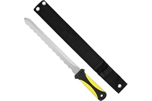 maudibozz Sod Cutter knife: Insulated knife 11.14-inch sod knife blade, Stainless Steel double-edged for outdoor, Lawn Repair, easy to carry (yellow)