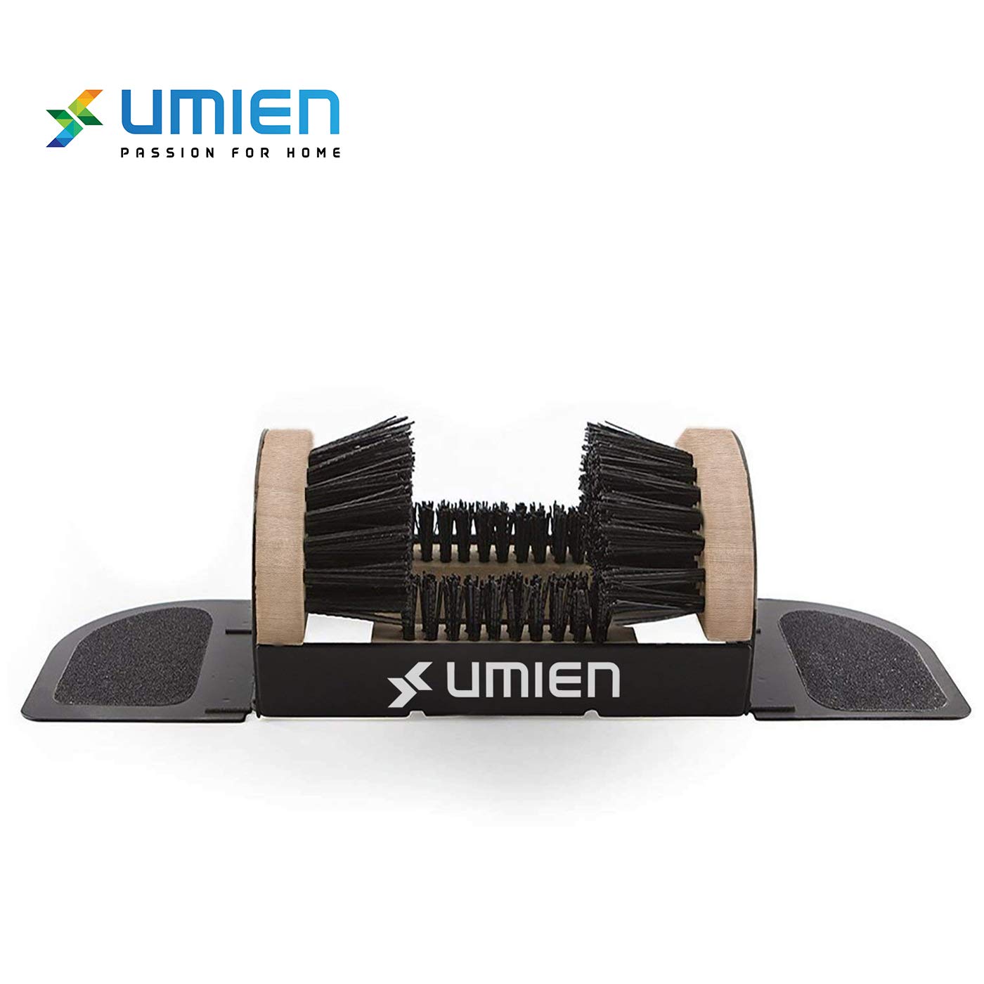 UMIEN Boot Scraper Brush Outdoor - Deluxe Folding Boot Cleaner Scrubber, No Mounting Required Indoor and Outdoor use - Includes Extra Shoe Brush - Easy to Use for Children & Adults