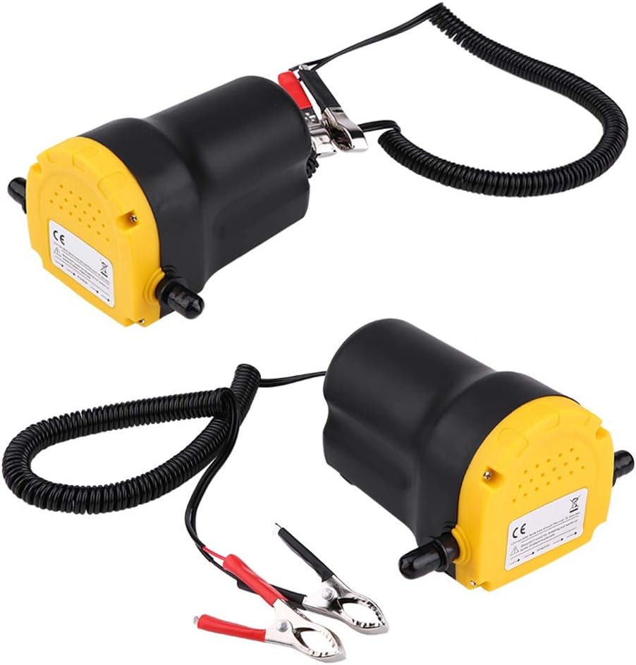 Oil Suction Pump,DC 12V 60W Plastic Aluminium Fluid Extractor Motor Oil Diesel Transfer Pump 250L/Hour replacement for Car Motorbike Quad Black Yellow(Optional) - Image 4