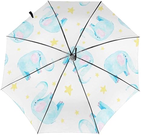 Amazon Co Jp 傘 折りたたみ傘 可愛い 小象柄 星空 折り畳み傘 三つ折り ワンタッチ 自動開閉 耐風撥水 晴雨兼用 軽量 コンパクト 学校 ホーム キッチン