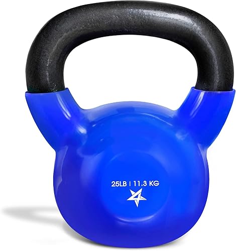 Yes4All Vinyl Coated Kettlebell Weights, Weight Available: 5, 10, 15, 20, 25, 30, 35, 40, 45, 50 Lb - Strength Training Kettlebells for Weightlifting, Conditioning, Strength & Core Training