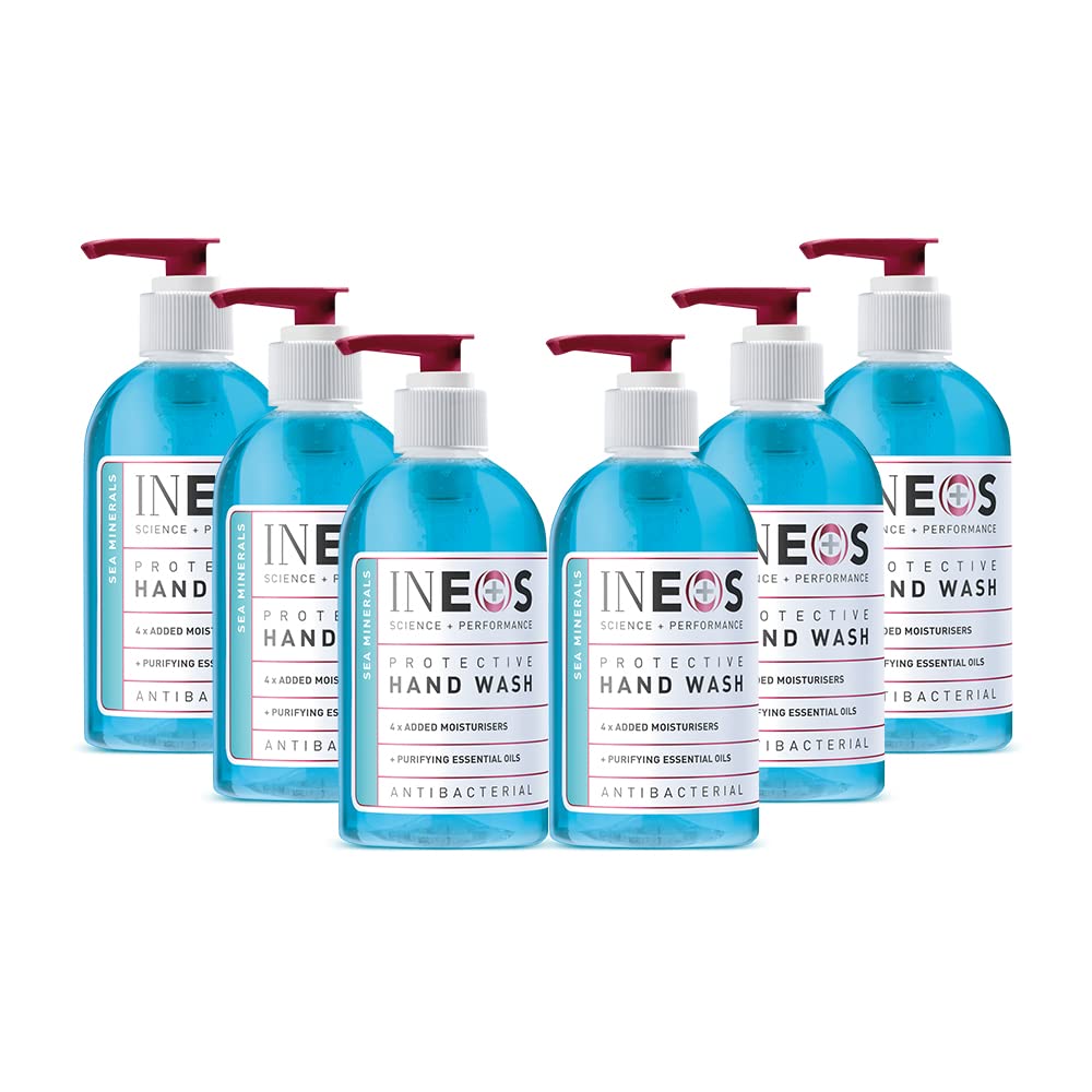 INEOS - Liquid Hand Soap - Moisturising - Handwash with Sea Minerals - 6 Bottles x 250ml, Packaging May Vary