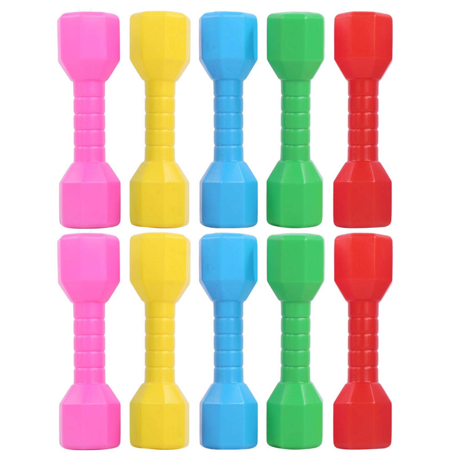 10PCS/Set Children Dumbbells Fitness Equipment,Hand Weights for Kids,Kids Plastic Hand Dumbbells,Home Gym Exercise Barbell,Reliable Children Exercise Fitness Sport Toy Gift for Kids Boys Girls