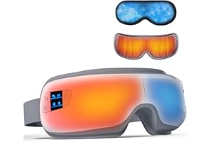 BURRKI Eye Massager with Heat and Cooling, Thanksgiving Christmas Birthday Gifts for Women Men, Eye Mask for Migraines Women Men Father Mother, Heated Eye Mask for Migraines